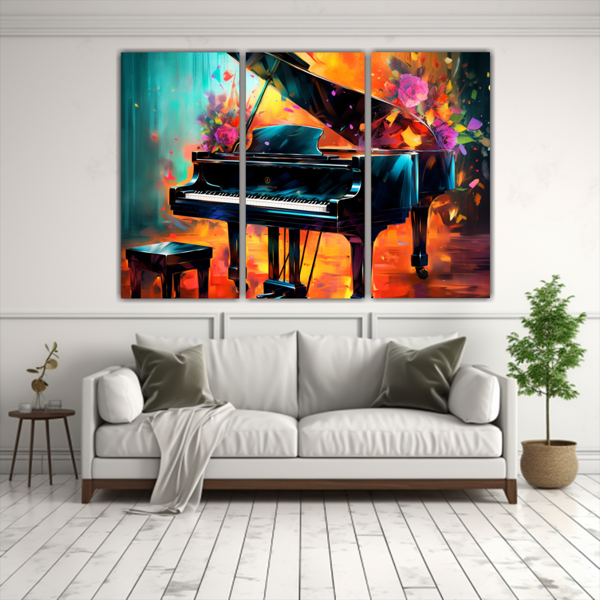 PINTURAS DE PARED VINTAGE ARTE DIGITAL FONDO 120X80 CM - 2