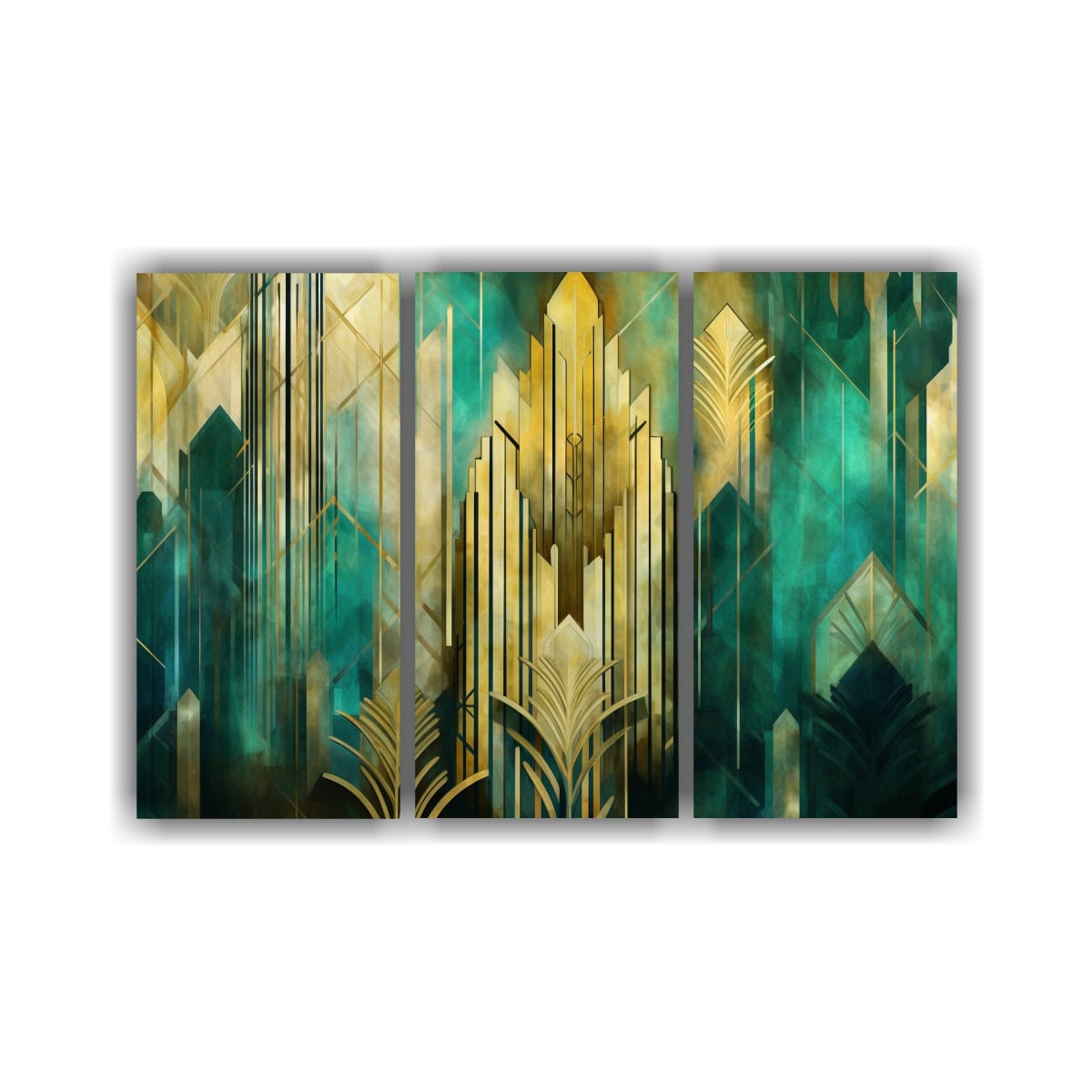PINTURA EN BASTIDOR ESTILO ART DECO PARA ESCENA 210X140 CM - 1