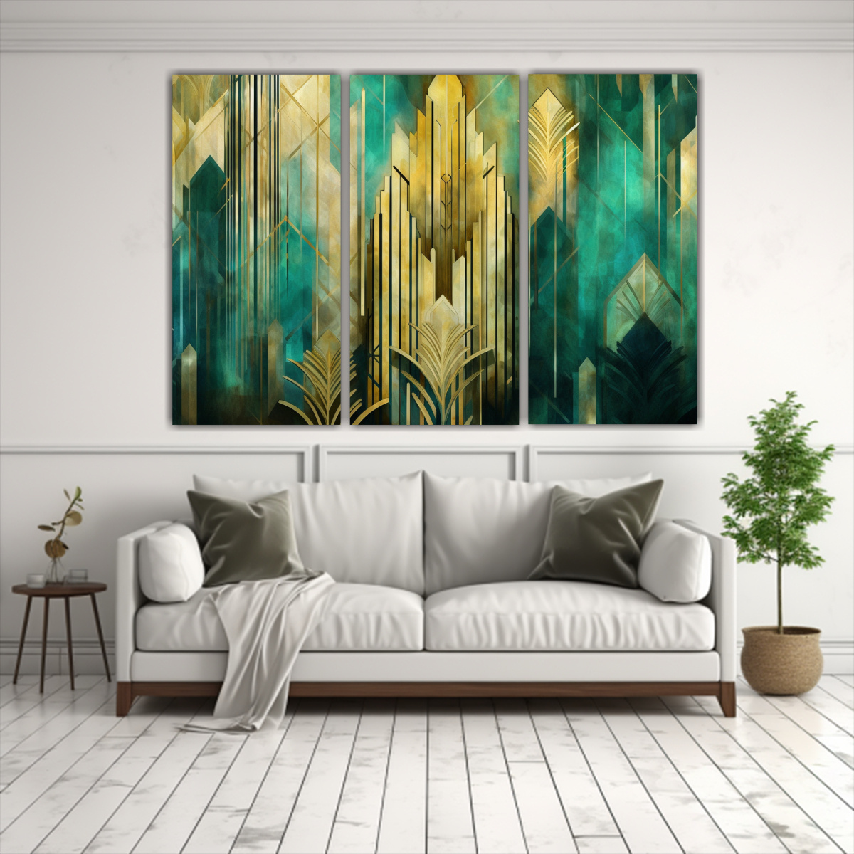 PINTURA EN BASTIDOR ESTILO ART DECO PARA ESCENA 210X140 CM - 2