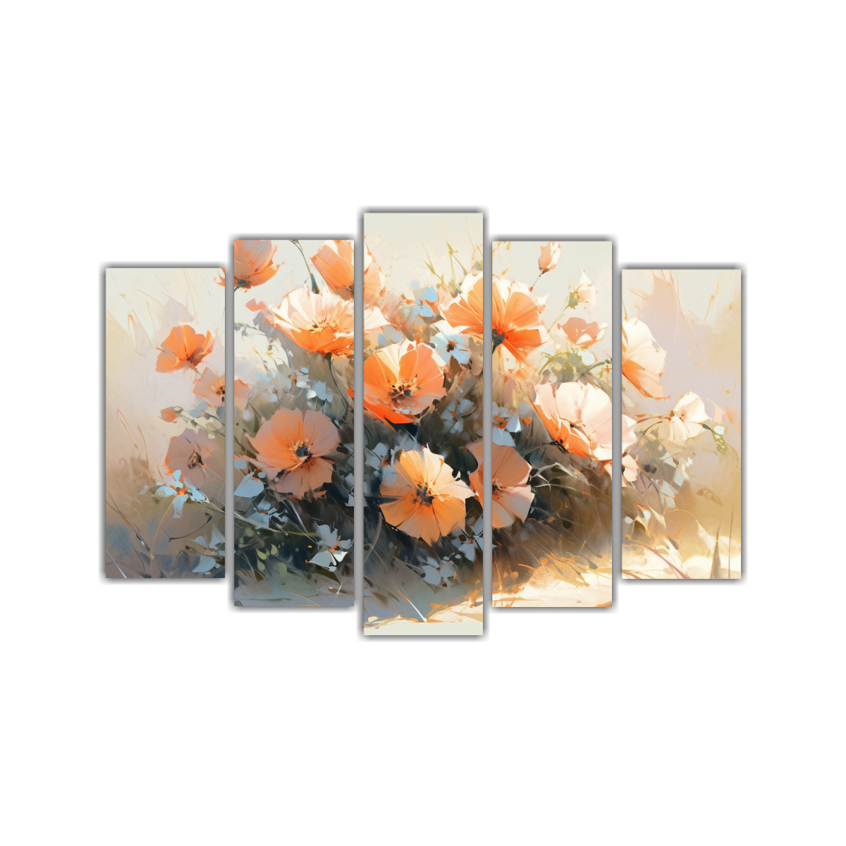 PINTURA FLORAL EN LIENZO ESTILO DECORATIVO CON 125X75 CM - 1