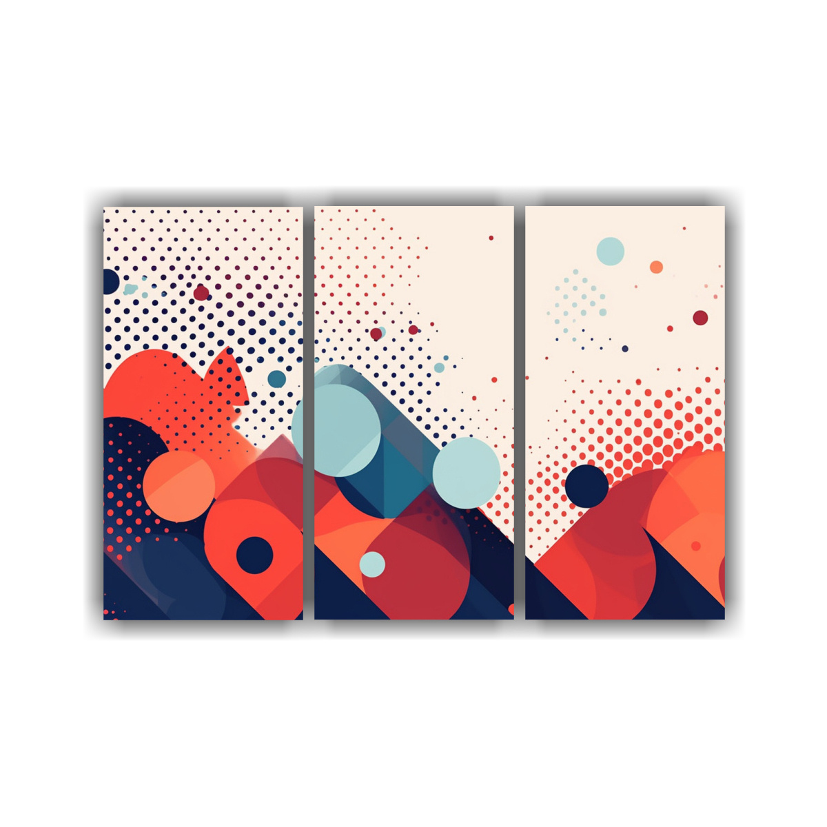 CUADROS ABSTRACTOS CON FONDO DE SEMITONOS DE 75X50 CM - 1