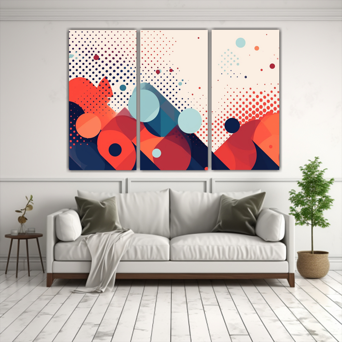 CUADROS ABSTRACTOS CON FONDO DE SEMITONOS DE 75X50 CM - 2