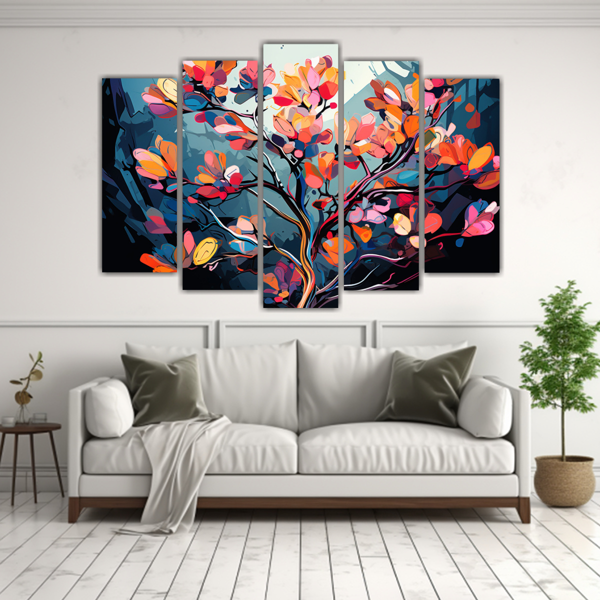 PINTURAS MODERNAS: REFLEJO DE UN ÁRBOL DE 225X150 CM - 2
