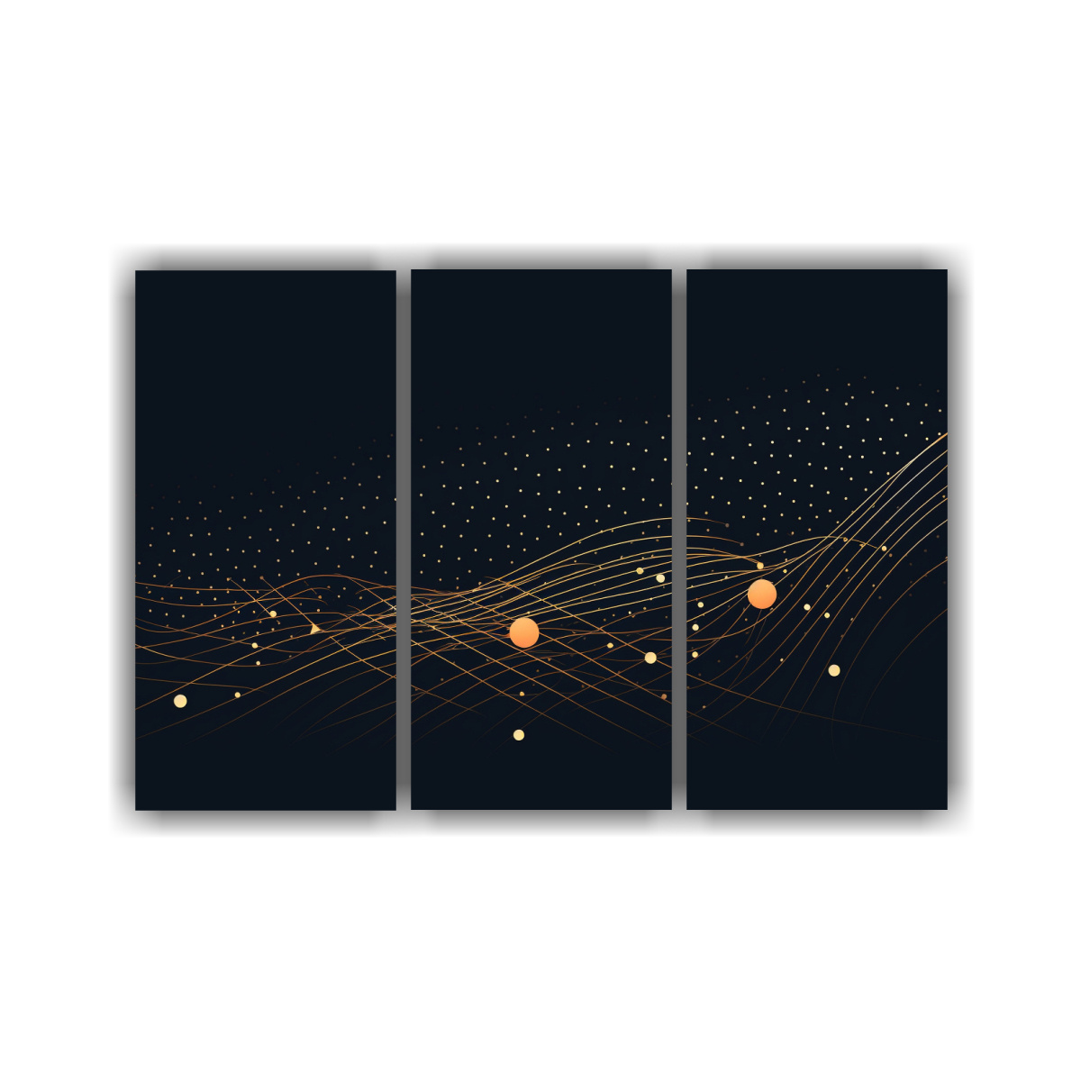 PINTURAS DECORATIVAS DE ESTRELLAS EN LIENZO PLANO 60X40 CM - 1
