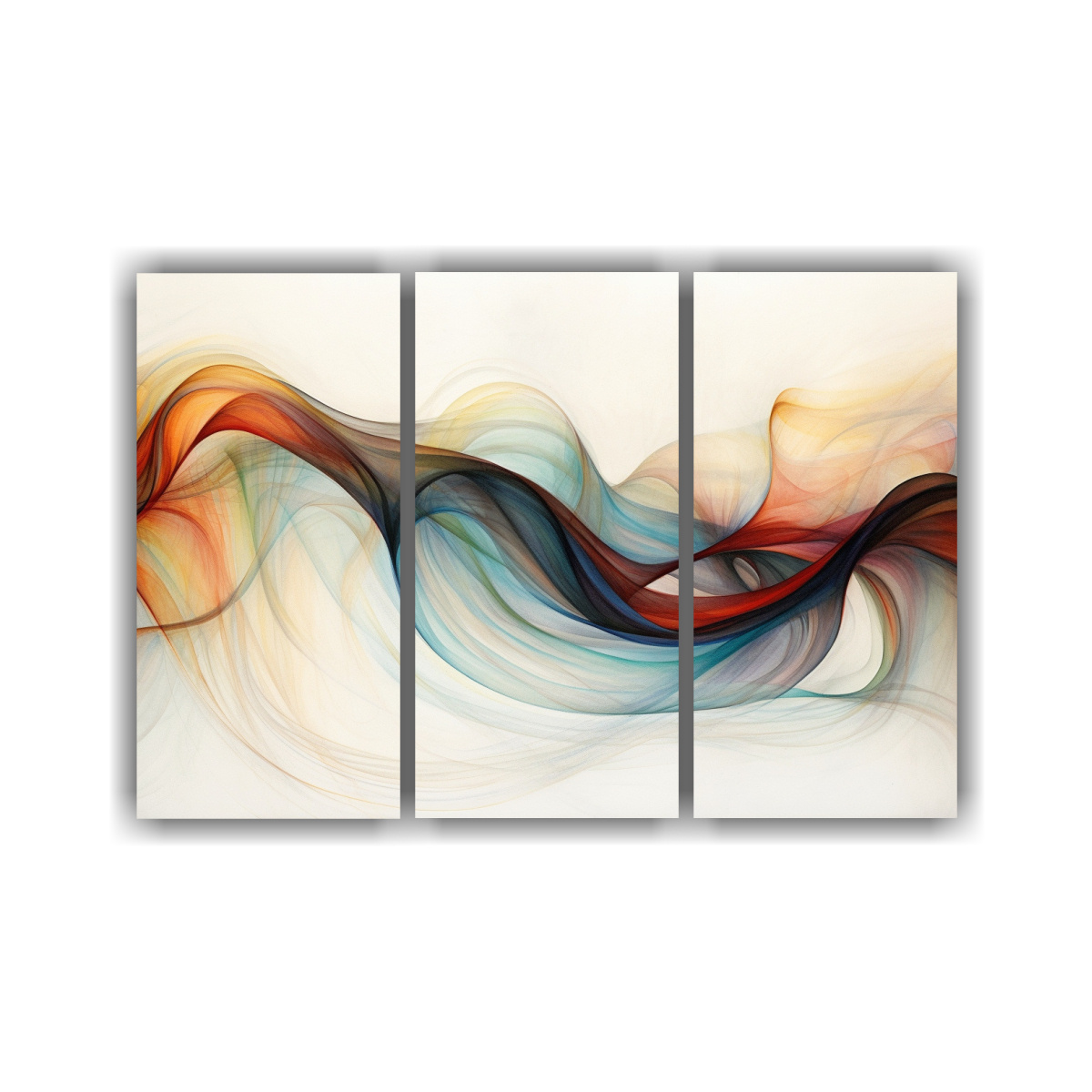 CUADRO DECORATIVO ABSTRACTO DE LÍNEAS Y FORMAS 75X50 CM - 1