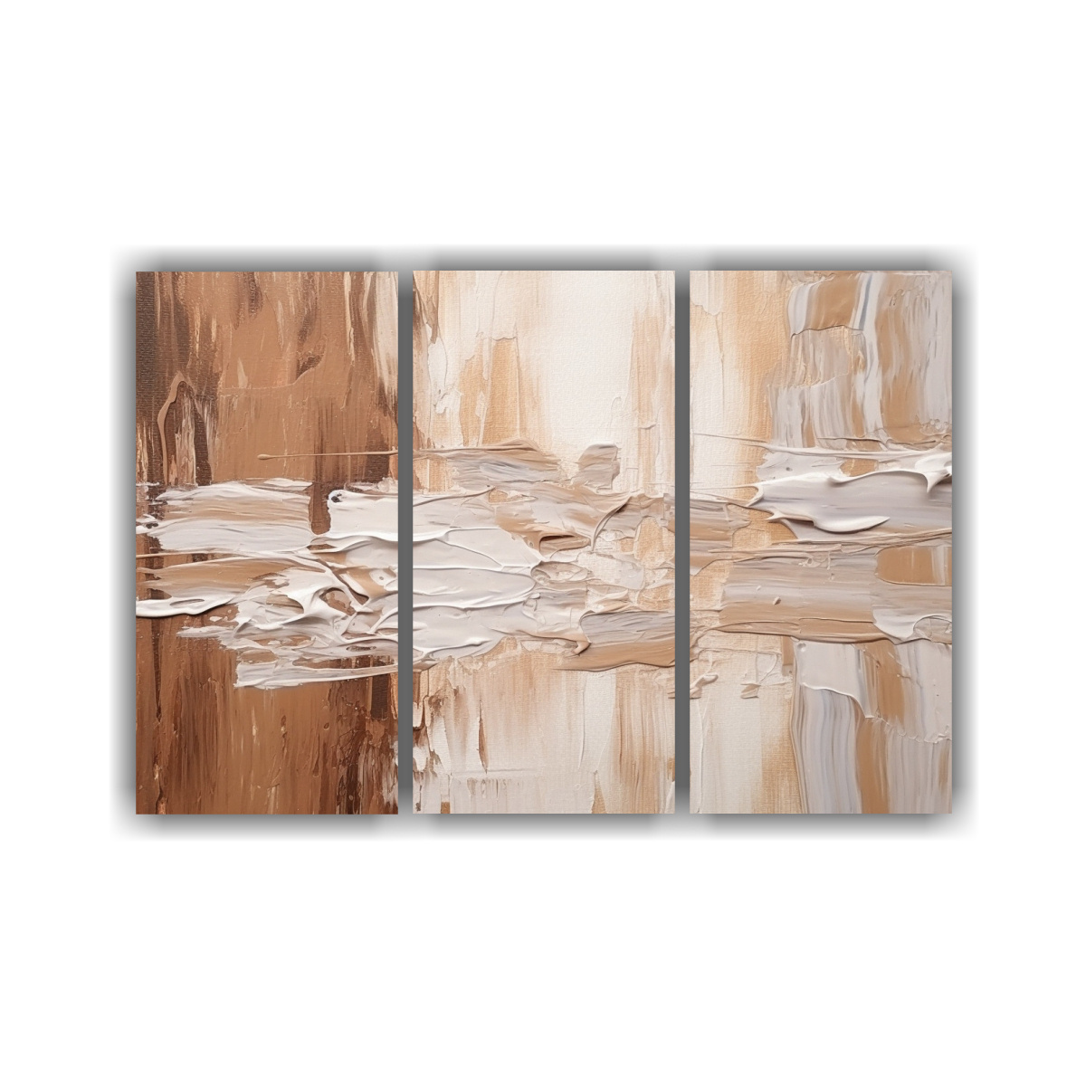 CUADROES REFINADAS EN TONOS DE MARRÓN SOBRE 210X140 CM - 1