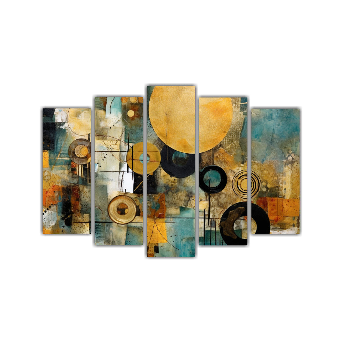 ARTE ABSTRACTO: INTERACCIÓN DE TEXTURAS EN 225X150 CM - 1