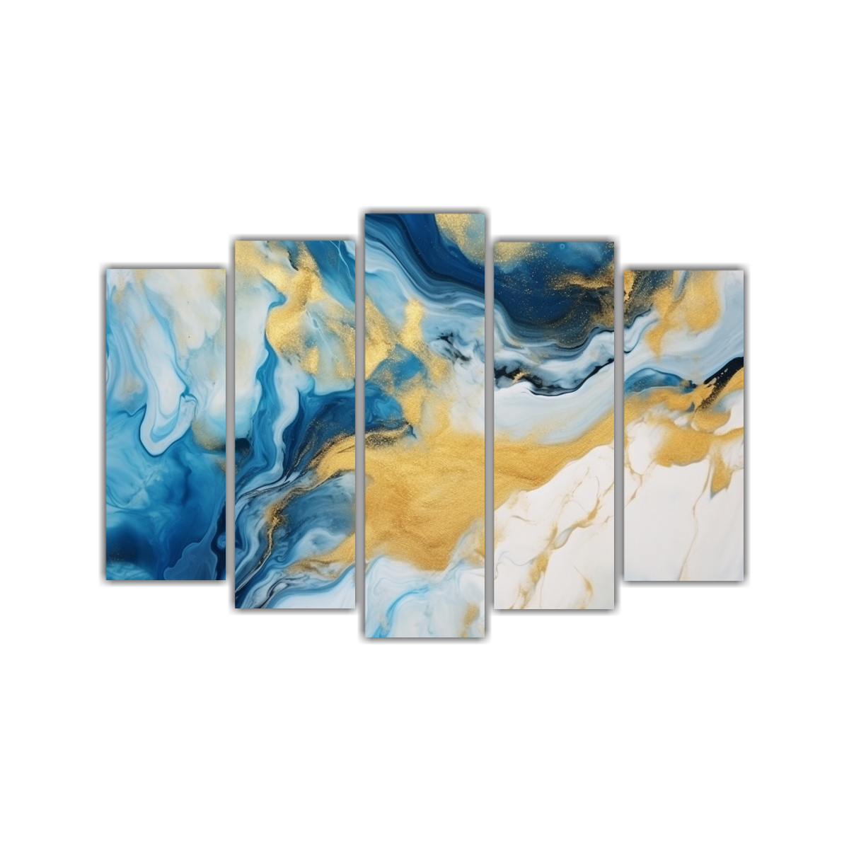 PINTURA ABSTRACTA DE LUJO EN LÍNEA FINA EN 100X65 CM - 1