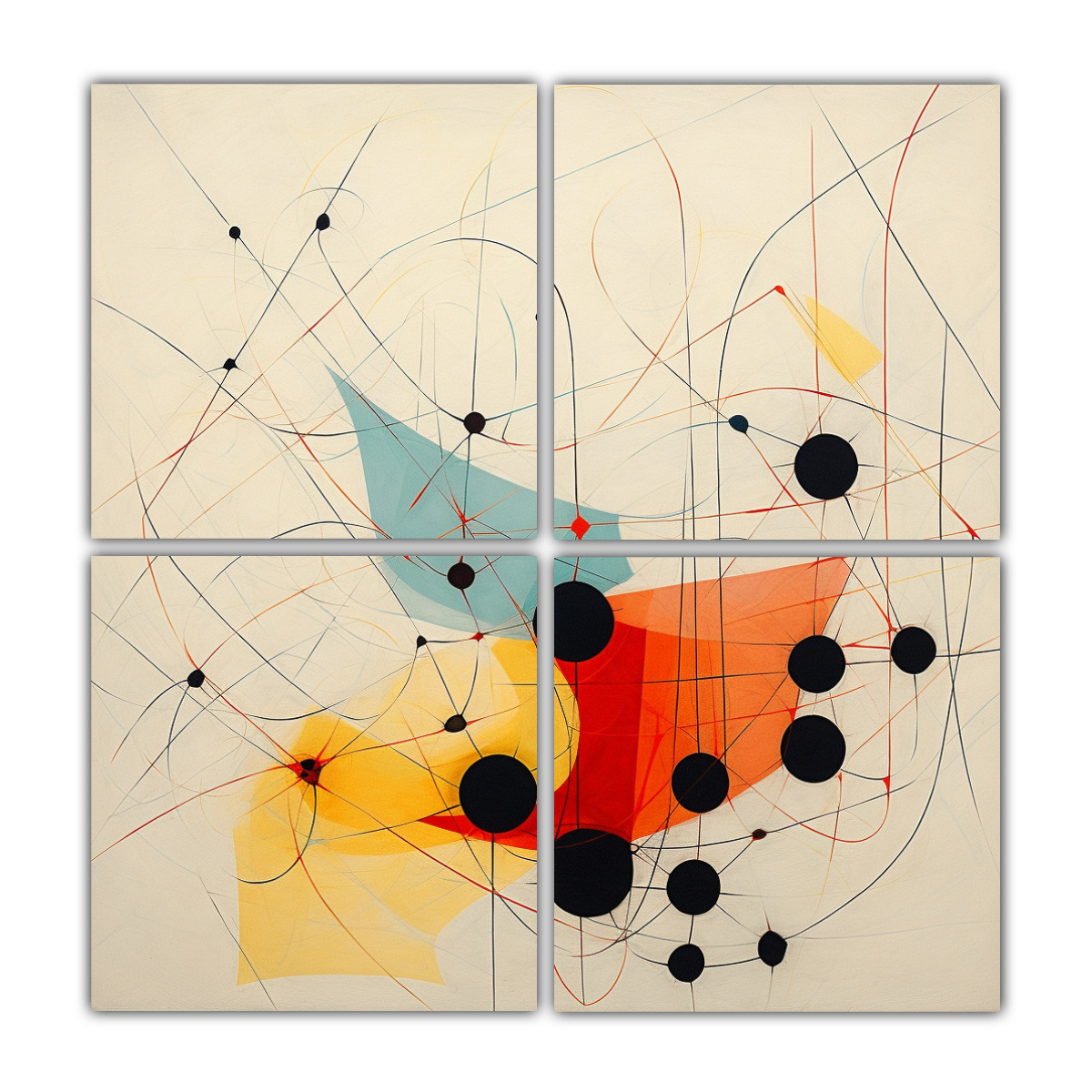 CUADRO VINTAGE RELIEVE ABSTRACTO CON FORMAS 60X60 CM - 1