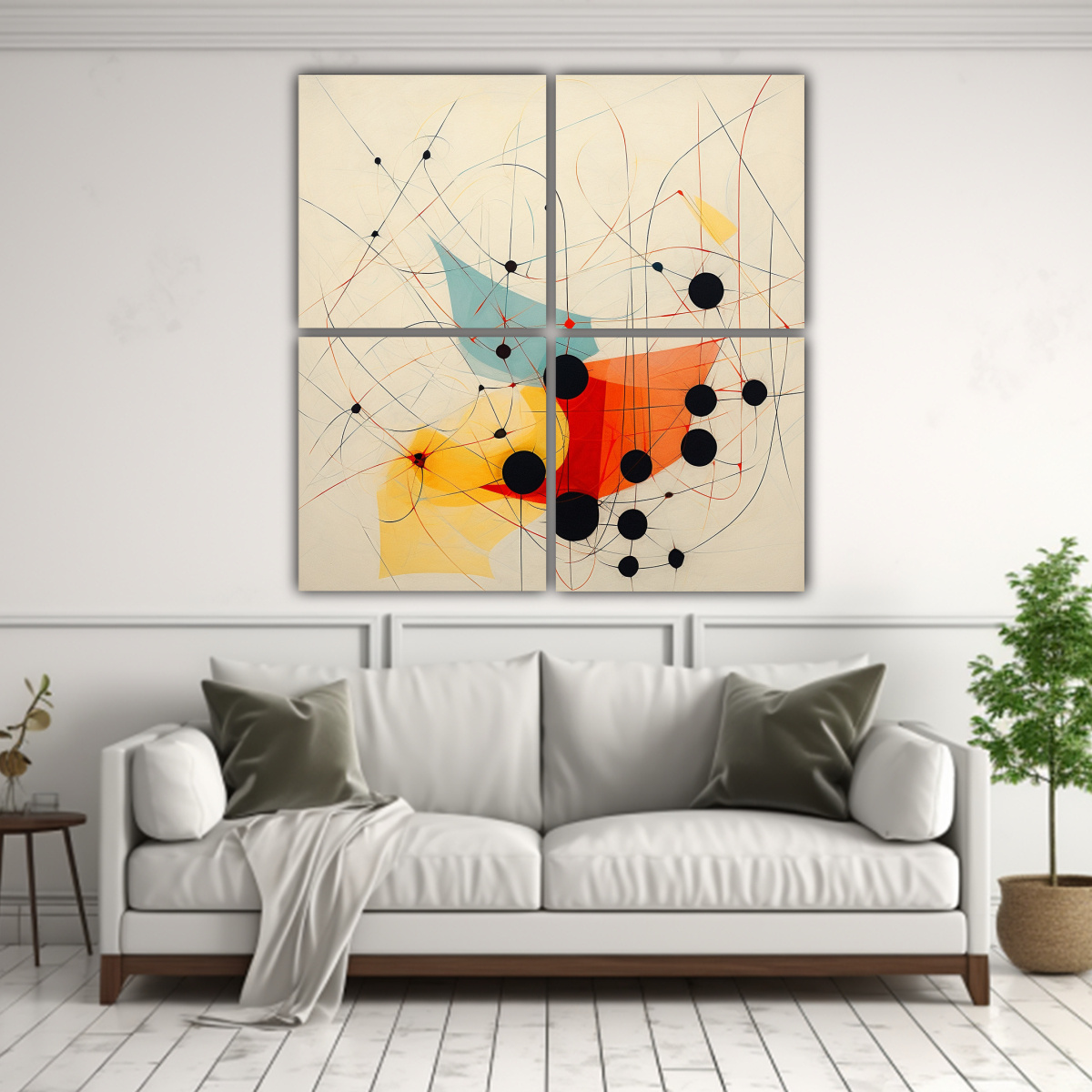 CUADRO VINTAGE RELIEVE ABSTRACTO CON FORMAS 60X60 CM - 2
