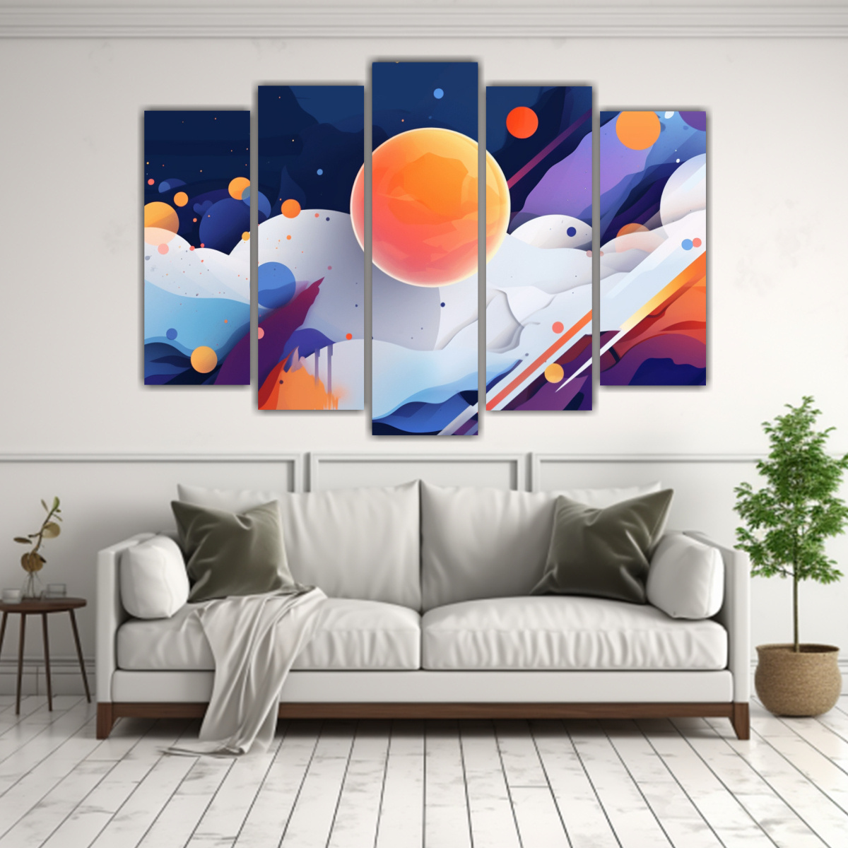 PINTURAS DECORATIVAS ESTILO CLARO DE ALTO DISEÑO 100X65 CM - 2