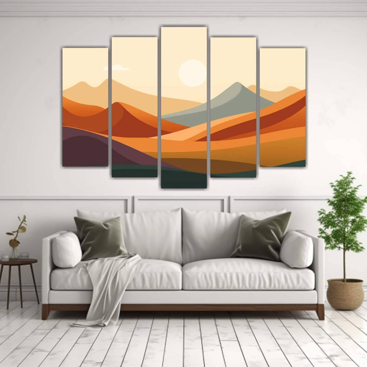 CUADROS ACUARELA DECORATIVOS PARA HABITACIÓN 125X75 CM - 2
