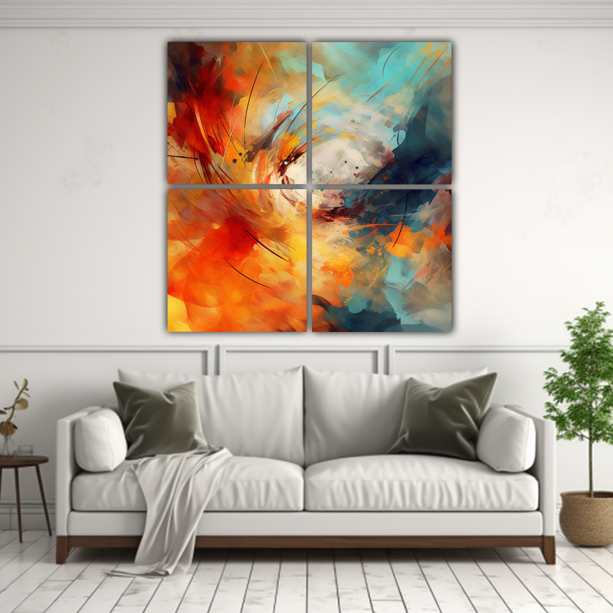 CUADROS DECORATIVOS ABSTRACTOS DE ALTA CALIDAD 180X180 CM - 2
