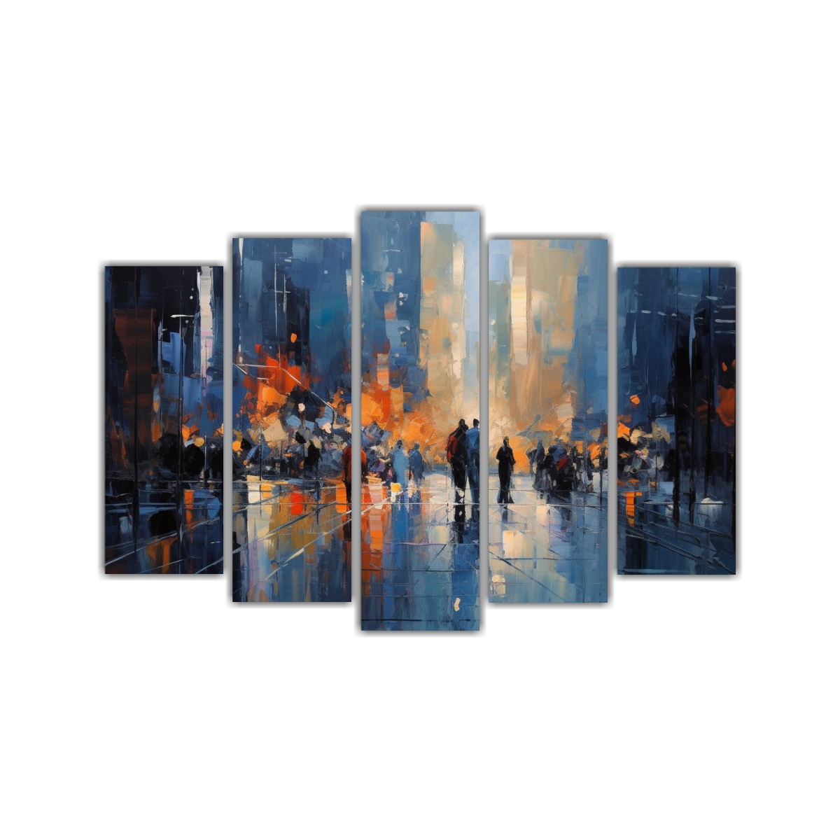 CUADROS CIELO CIUDAD MOVIMIENTO, CONJUNTO 5, 150X100 CM - 1