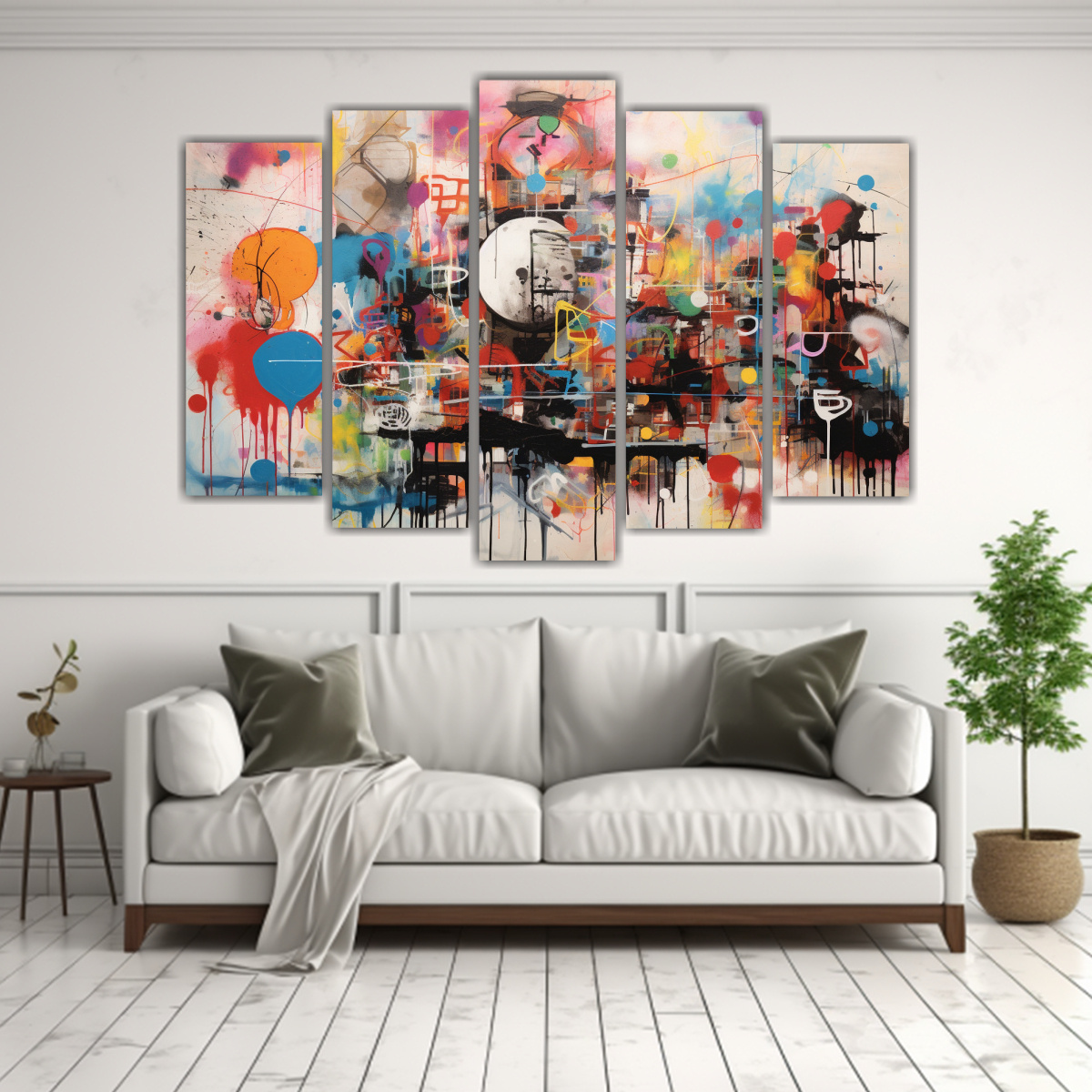 CUADRO GRAFFITI MODERNO PARA OFICINA: 100X65 CM - 2