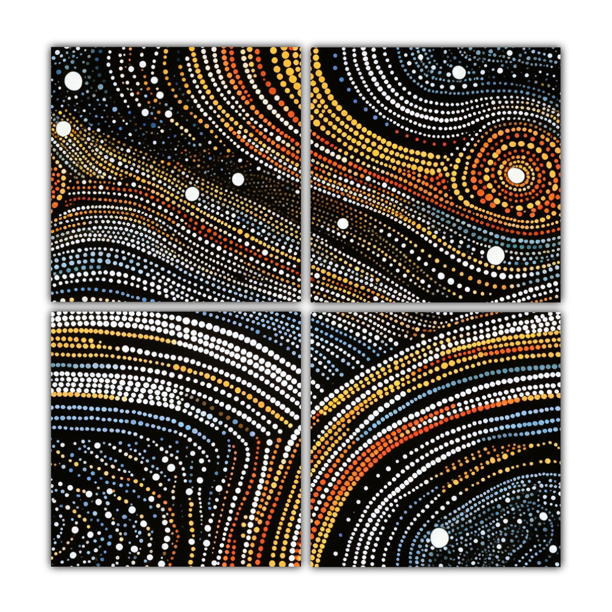 PINTURA ARTÍSTICA ABORIGEN PARA DECORACIÓN DE 200X200 CM - 1
