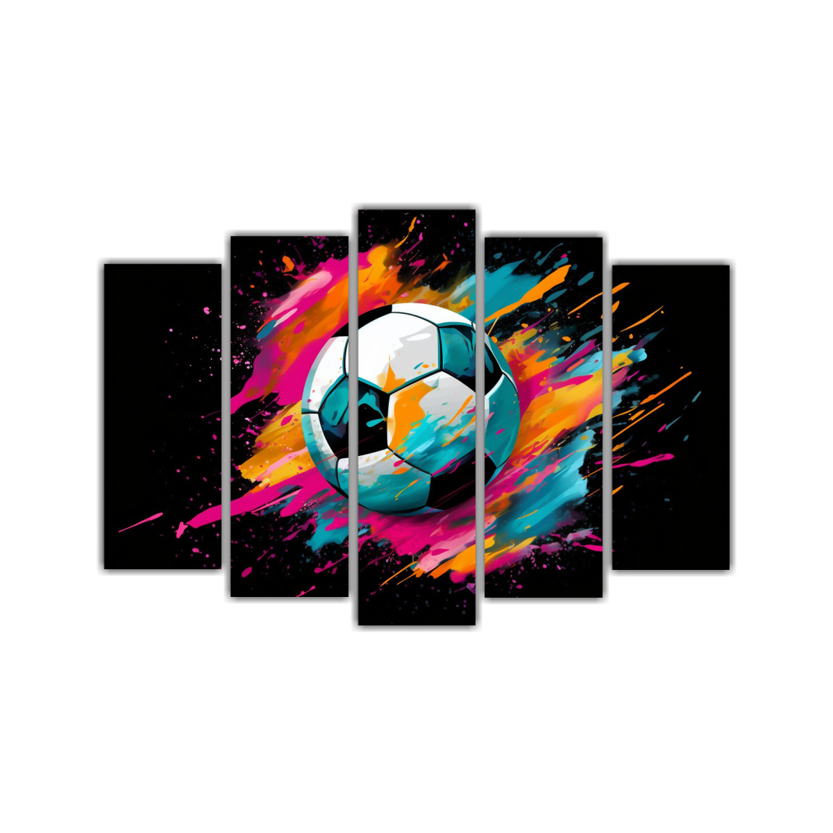 DECORACIÓN: CUADROS CREATIVOS DE FÚTBOL SOBRE 125X75 CM - 1