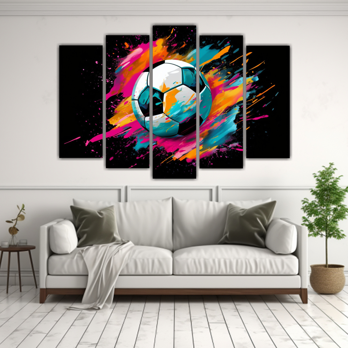 DECORACIÓN: CUADROS CREATIVOS DE FÚTBOL SOBRE 125X75 CM - 2