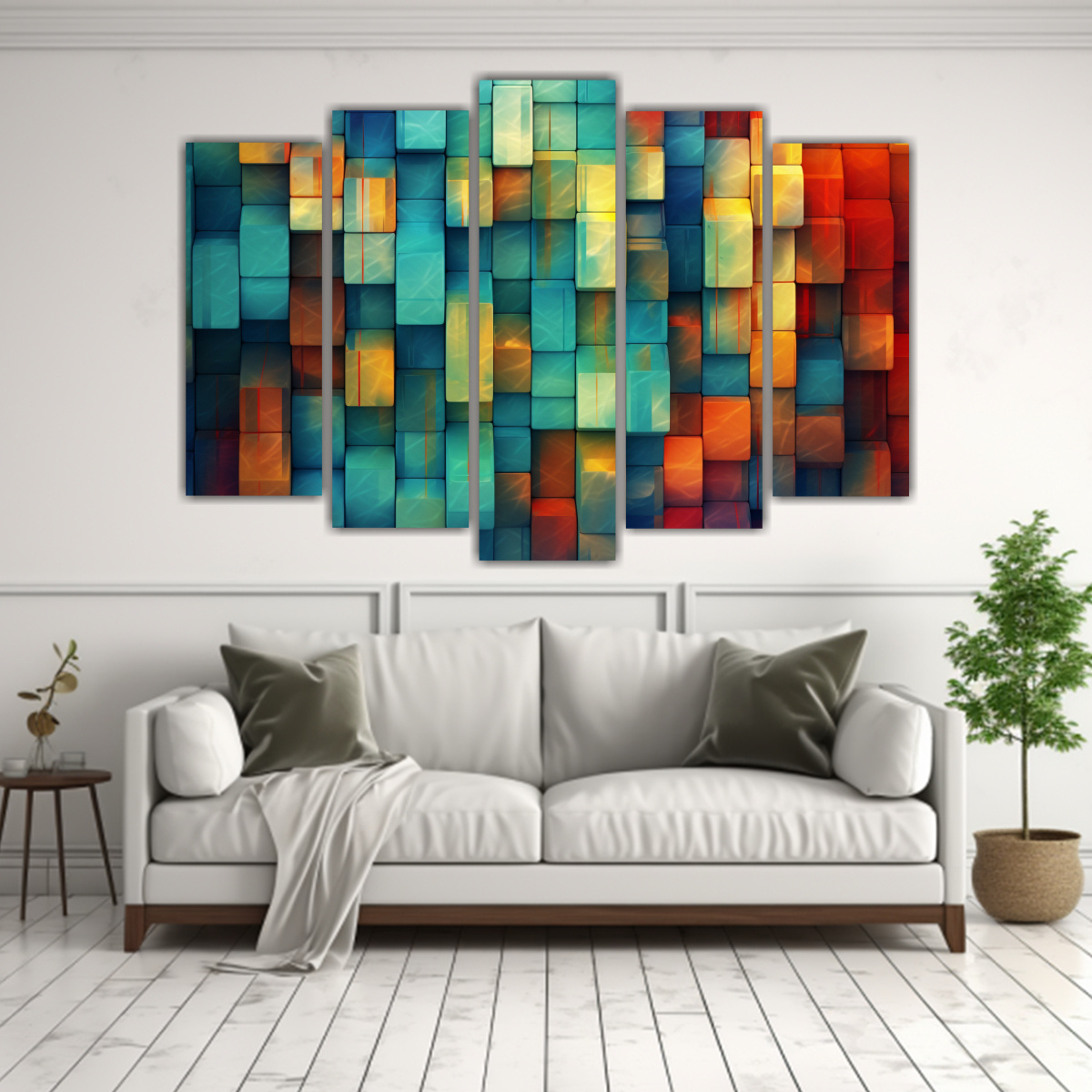 DISEÑO COLORIDO INSPIRADO EN EL ARTE RUSO PARA 150X100 CM - 2