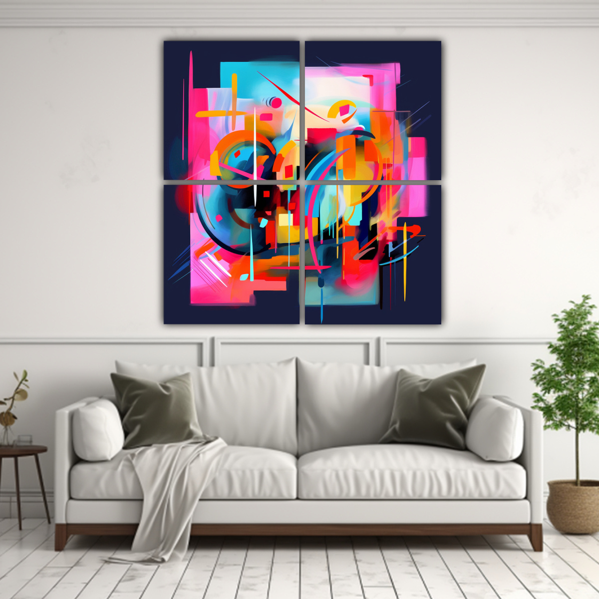 CUADROS DECORATIVOS DE ABSTRACCIÓN GENERADOS POR 120X120 CM - 2