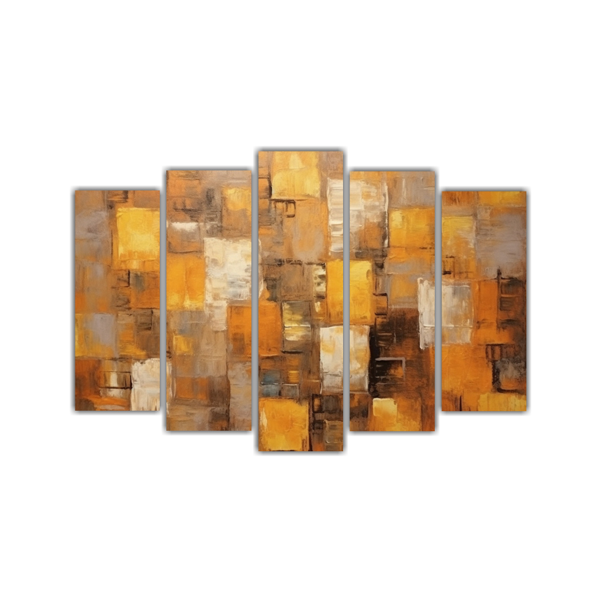CUADRO ABSTRACTO DE ACEITE CON EXPRESIÓN CÁLIDA 100X65 CM - 1