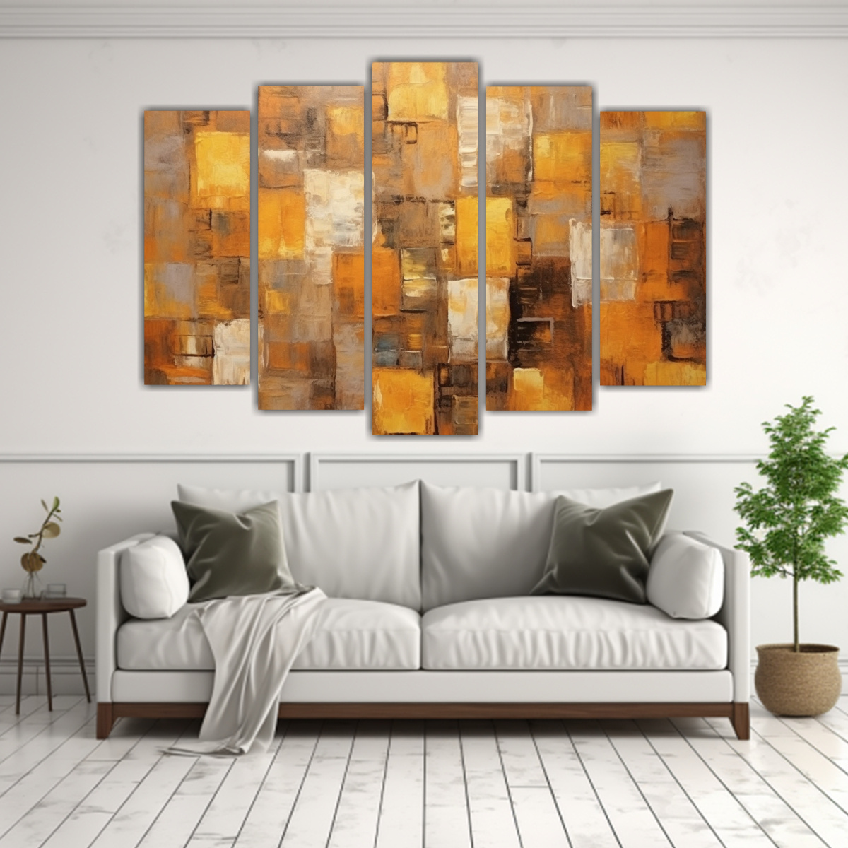 CUADRO ABSTRACTO DE ACEITE CON EXPRESIÓN CÁLIDA 100X65 CM - 2