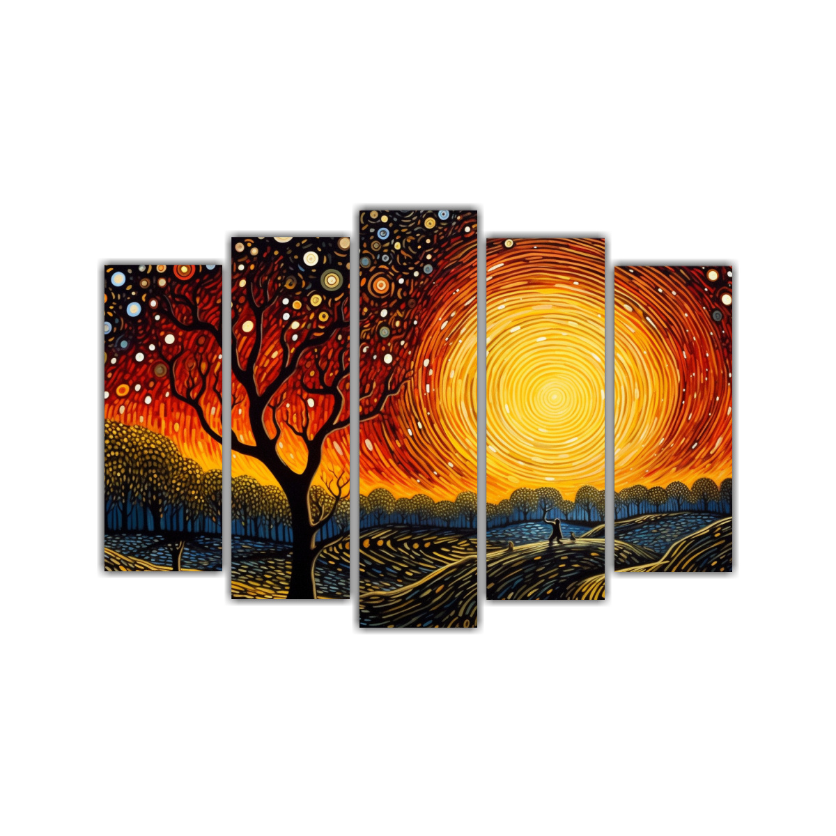 PINTURA ABSTRACTA DE RÁBANO POR ABORIGEN 150X100 CM - 1