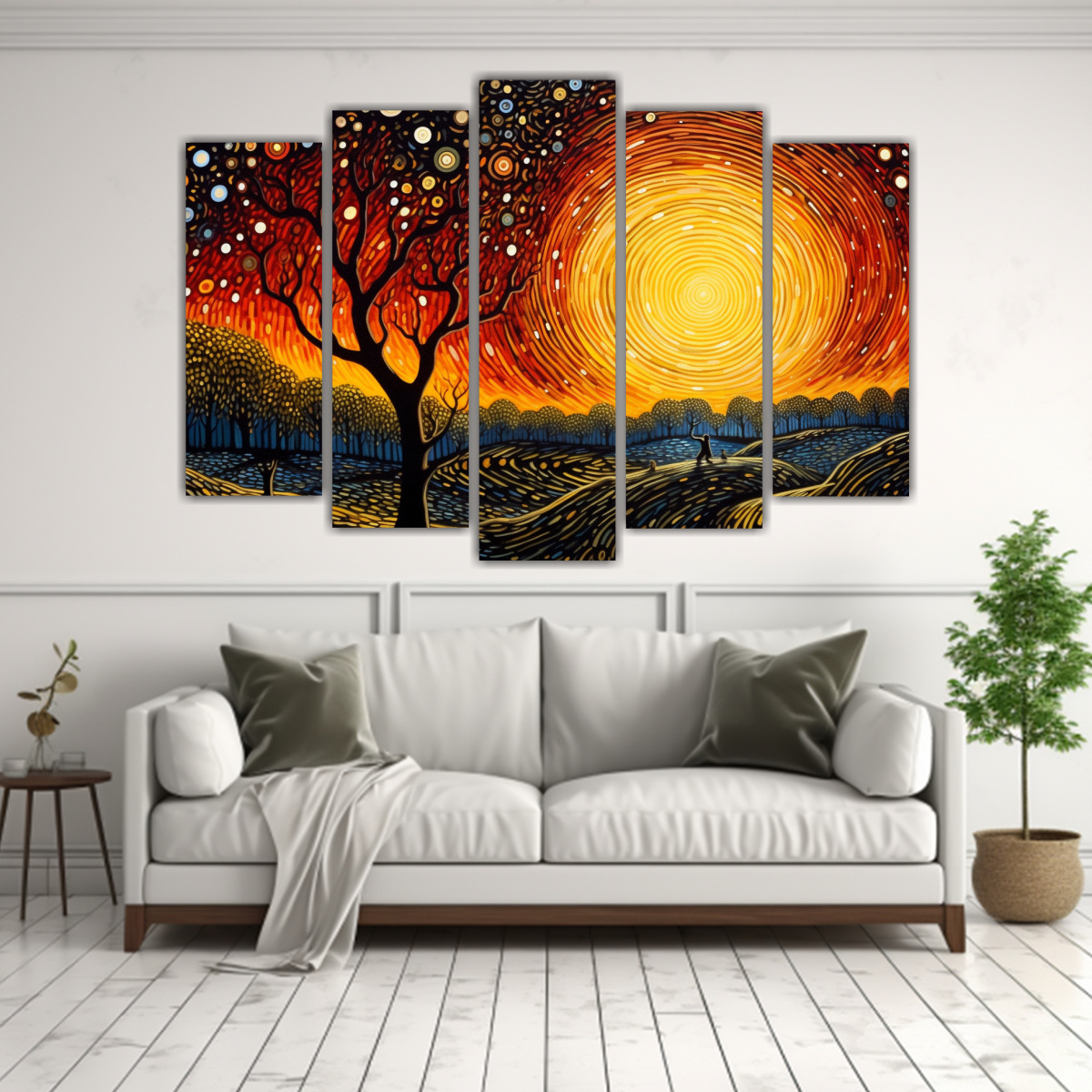 PINTURA ABSTRACTA DE RÁBANO POR ABORIGEN 150X100 CM - 2