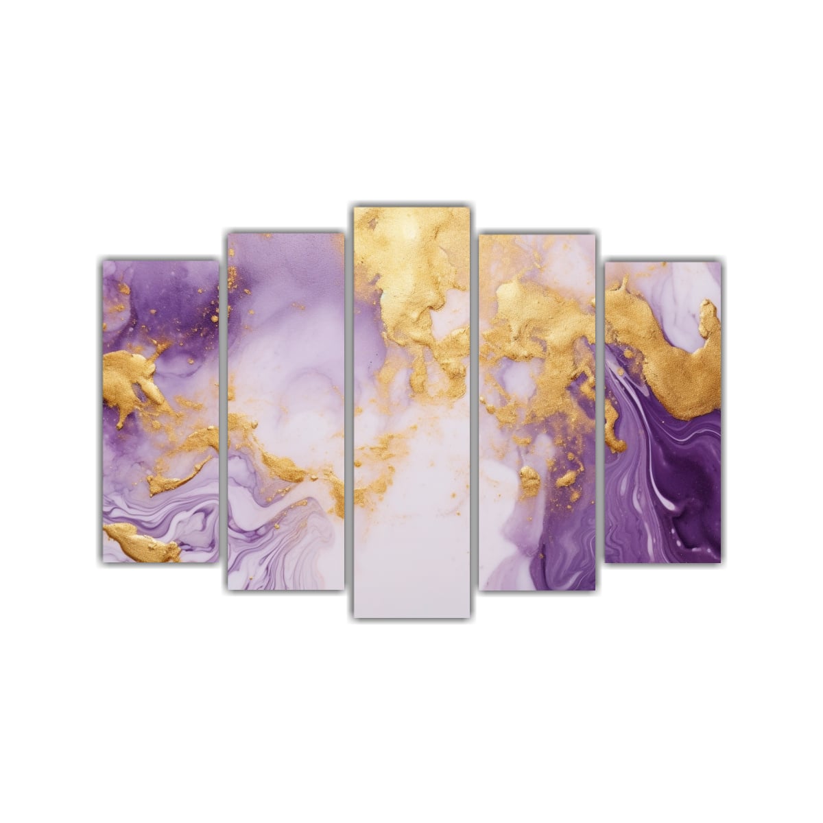 PINTURAS DECORATIVAS EN TEXTURA DE MÁRMOL DORADO 125X75 CM - 1