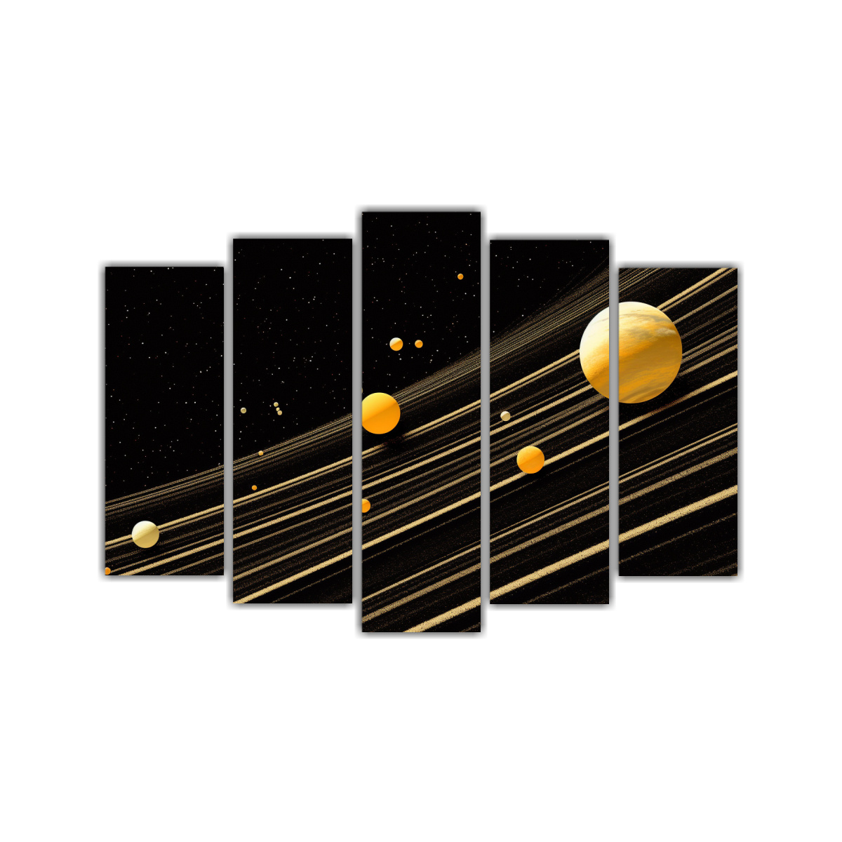CONJUNTO PLANETAS VISTA ESPACIAL ESTILO 100X65 CM - 1