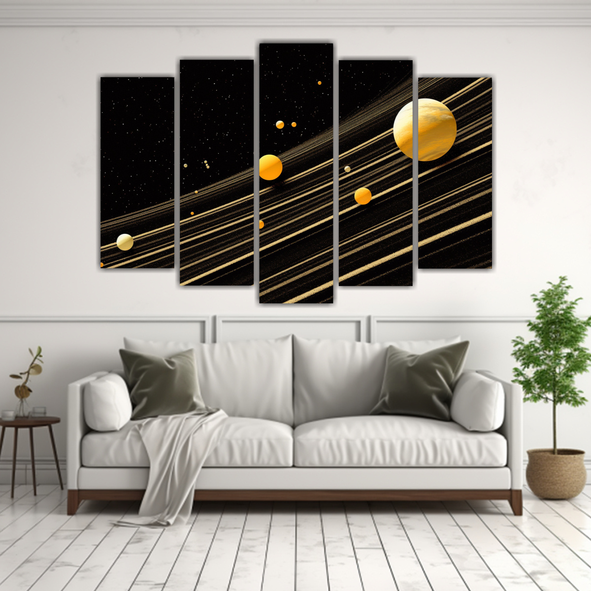 CONJUNTO PLANETAS VISTA ESPACIAL ESTILO 100X65 CM - 2