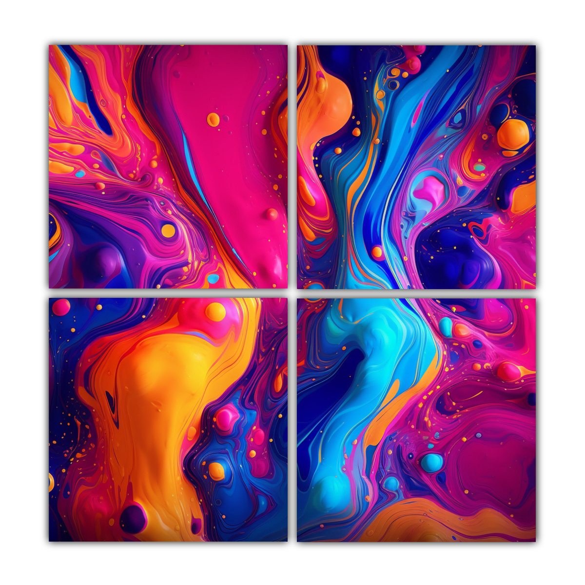 PINTURA ABSTRACTA DECORATIVA INSPIRACIÓN 100X100 CM - 1