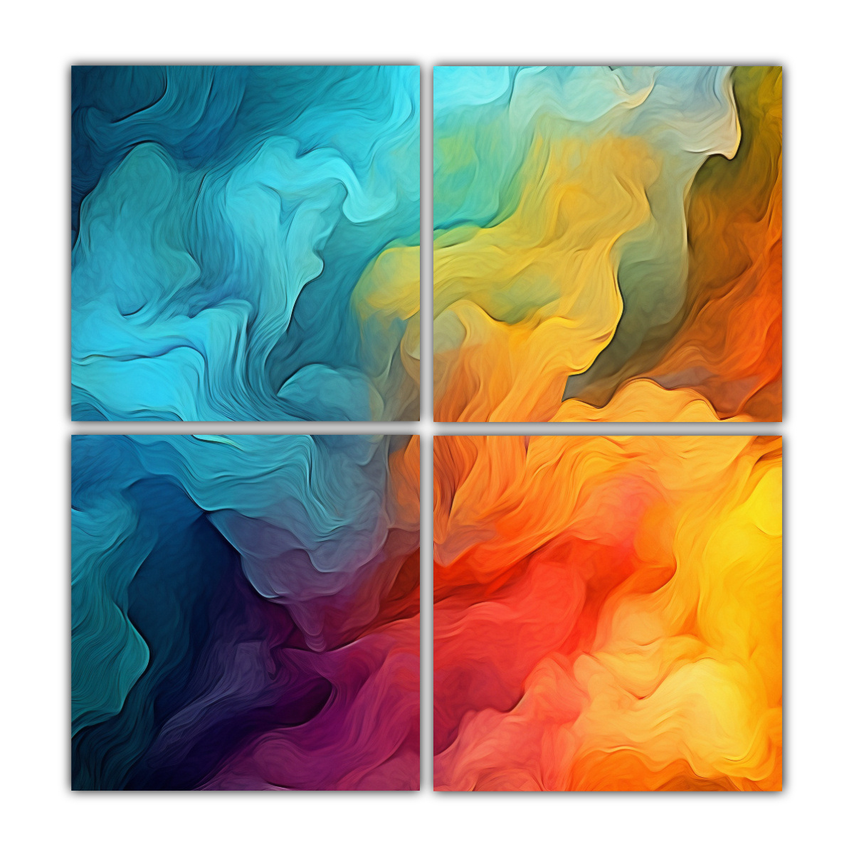 4 TELAS EN BASTIDOR COLORES EXPOSICIÓN DENIS 40X40 CM - 1