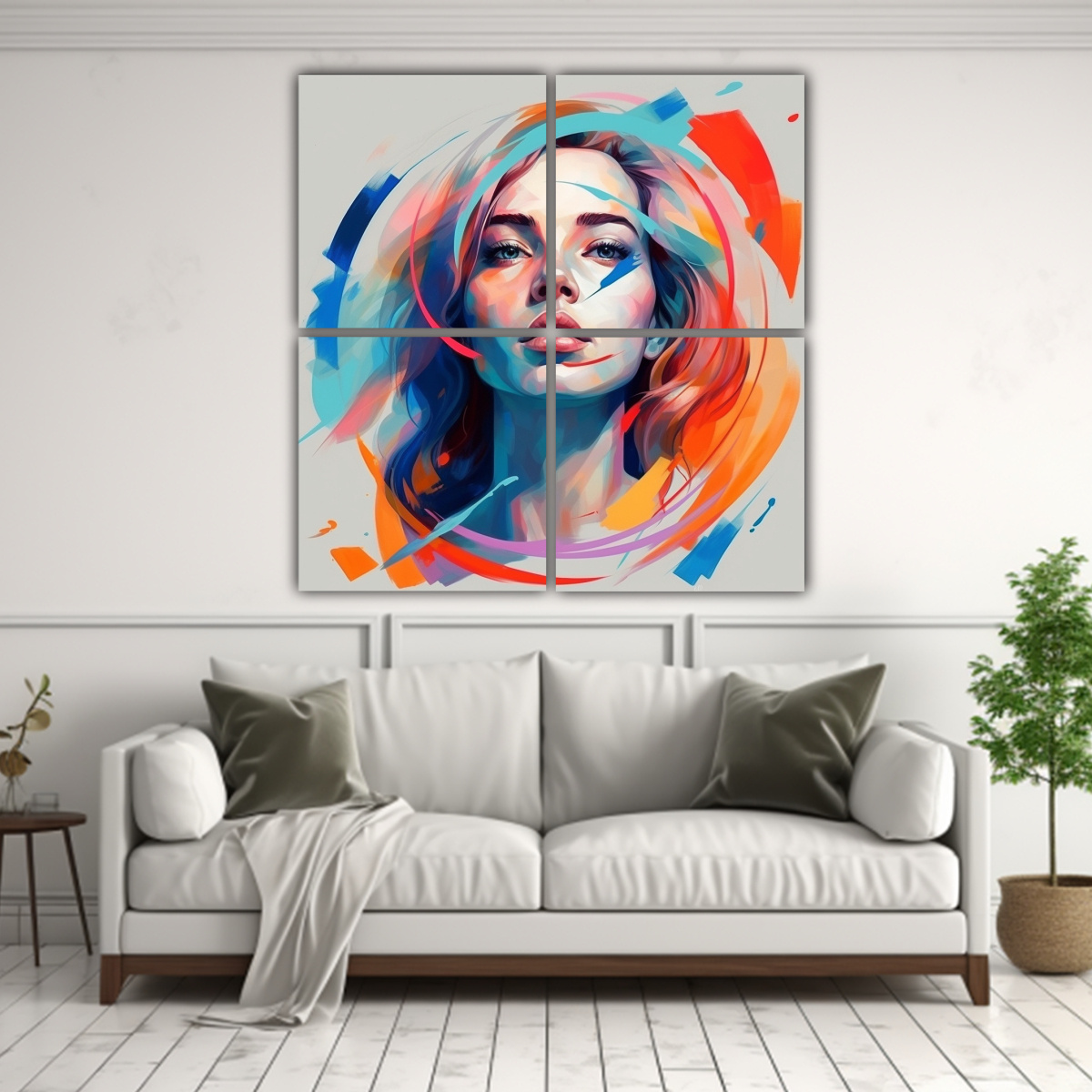 CUATRO LIENZOS MOVIMIENTO ESTRELLADOS STEVEN 140X140 CM - 2