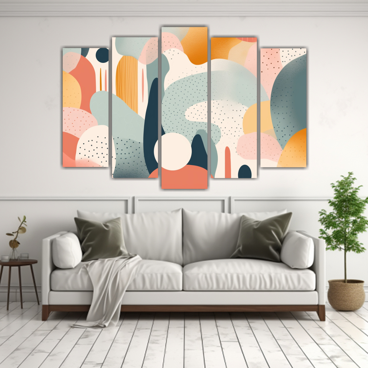PINTURAS DECORATIVAS EN FORMA PASTEL SOBRE FONDO 100X65 CM - 2