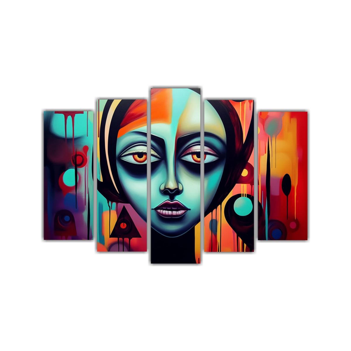 CONJUNTO DE CUADROS TEMA AMBIENTE EN LIENZO 100X65 CM - 1