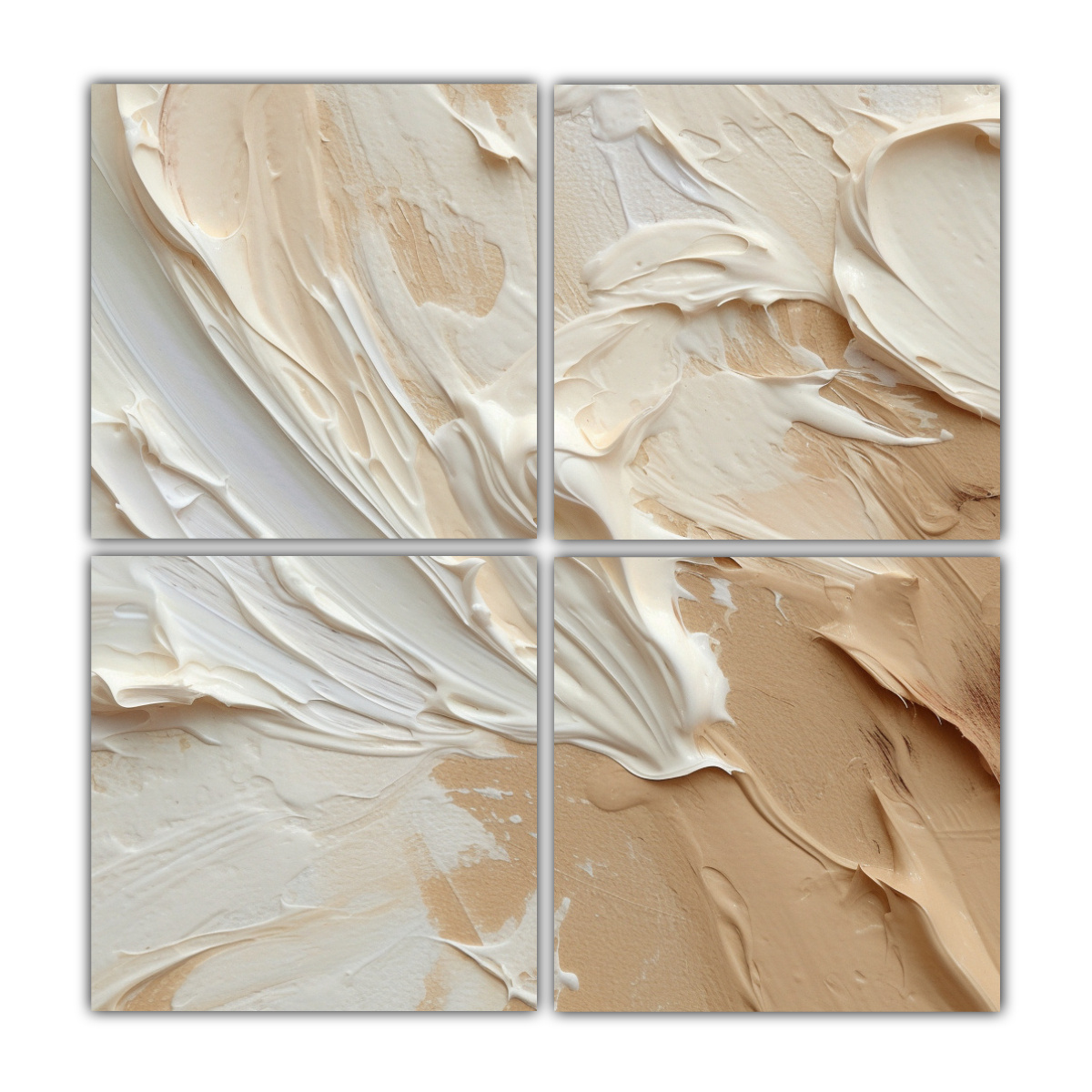 PINTURA TEXTURA BLANCO BEIGE ALTA DEFINICIÓN, 40X40 CM - 1