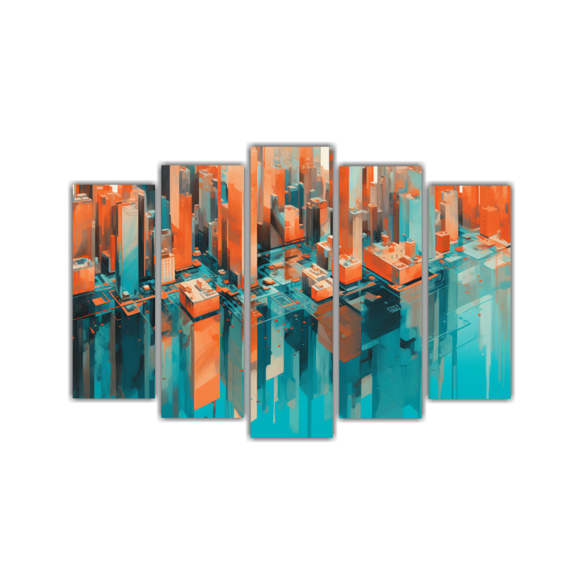 PINTURAS DECORATIVAS DE ARQUITECTURA URBANA EN 125X75 CM - 1