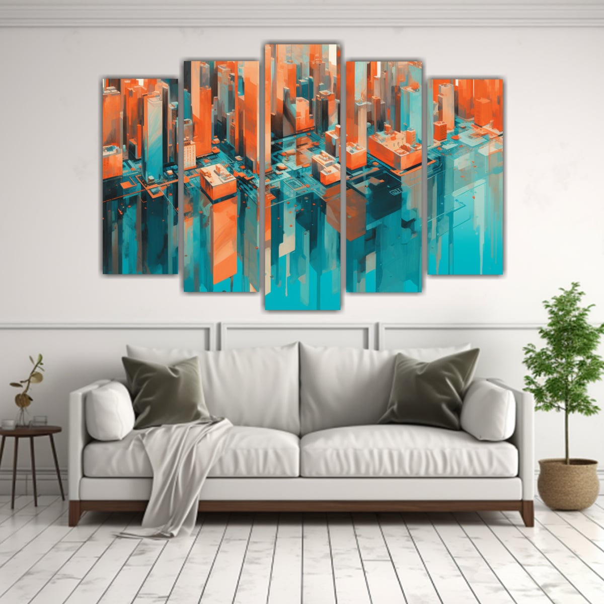 PINTURAS DECORATIVAS DE ARQUITECTURA URBANA EN 125X75 CM - 2