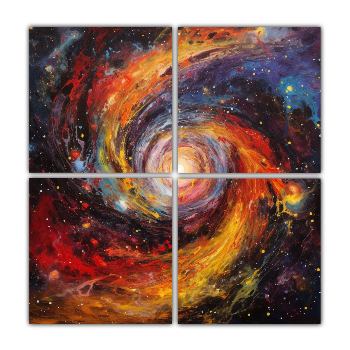 PINTURA CUATRO CUADROS INSPIRACIÓN PROTAGONISMO: 180X180 CM - 1
