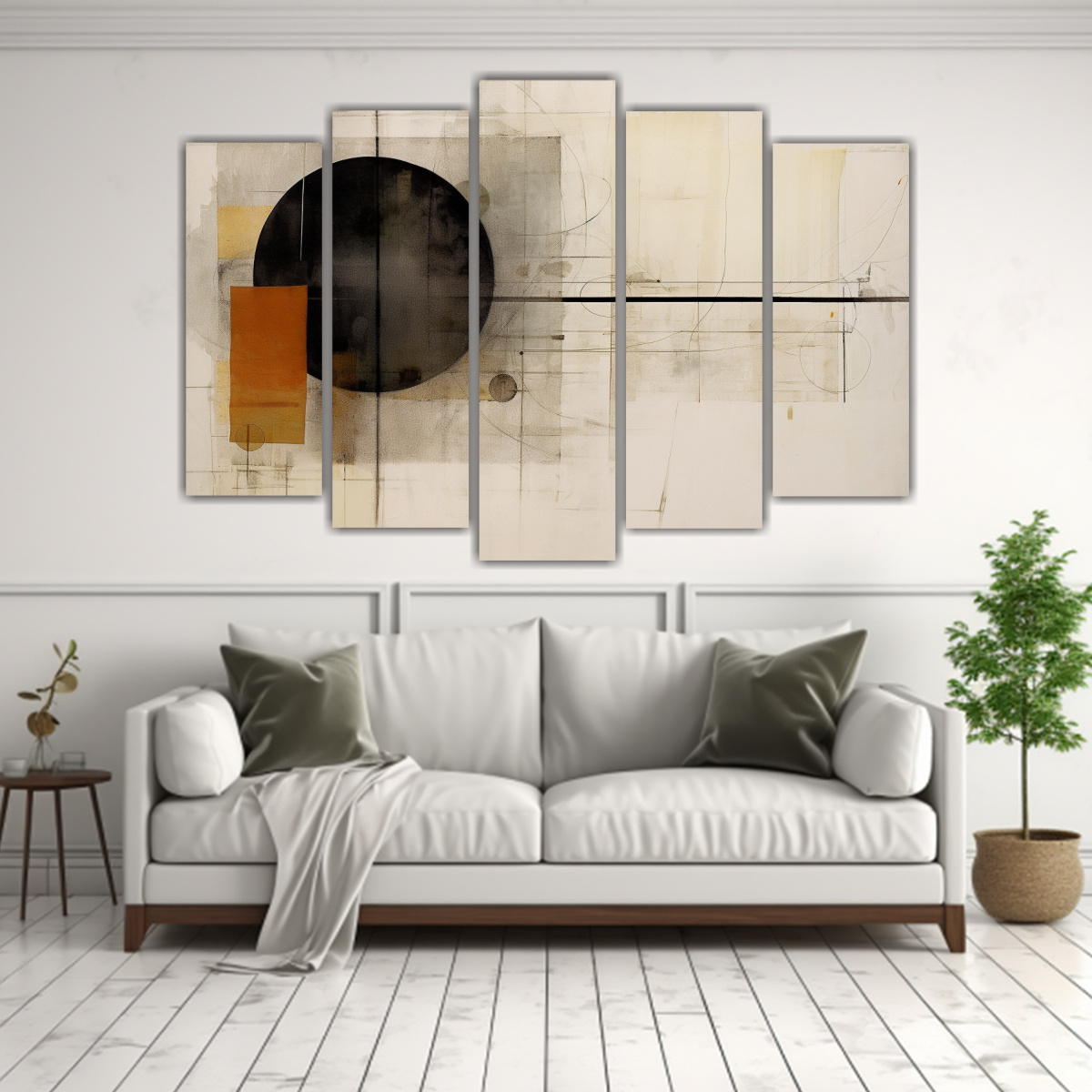 CONJUNTO DE CUADROS ABSTRACTOS ESQUEMA 100X65 CM - 2