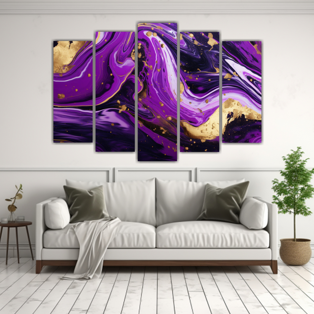 PINTURAS DECORATIVAS CON HERMOSO FONDO MARMOLADO 125X75 CM - 2