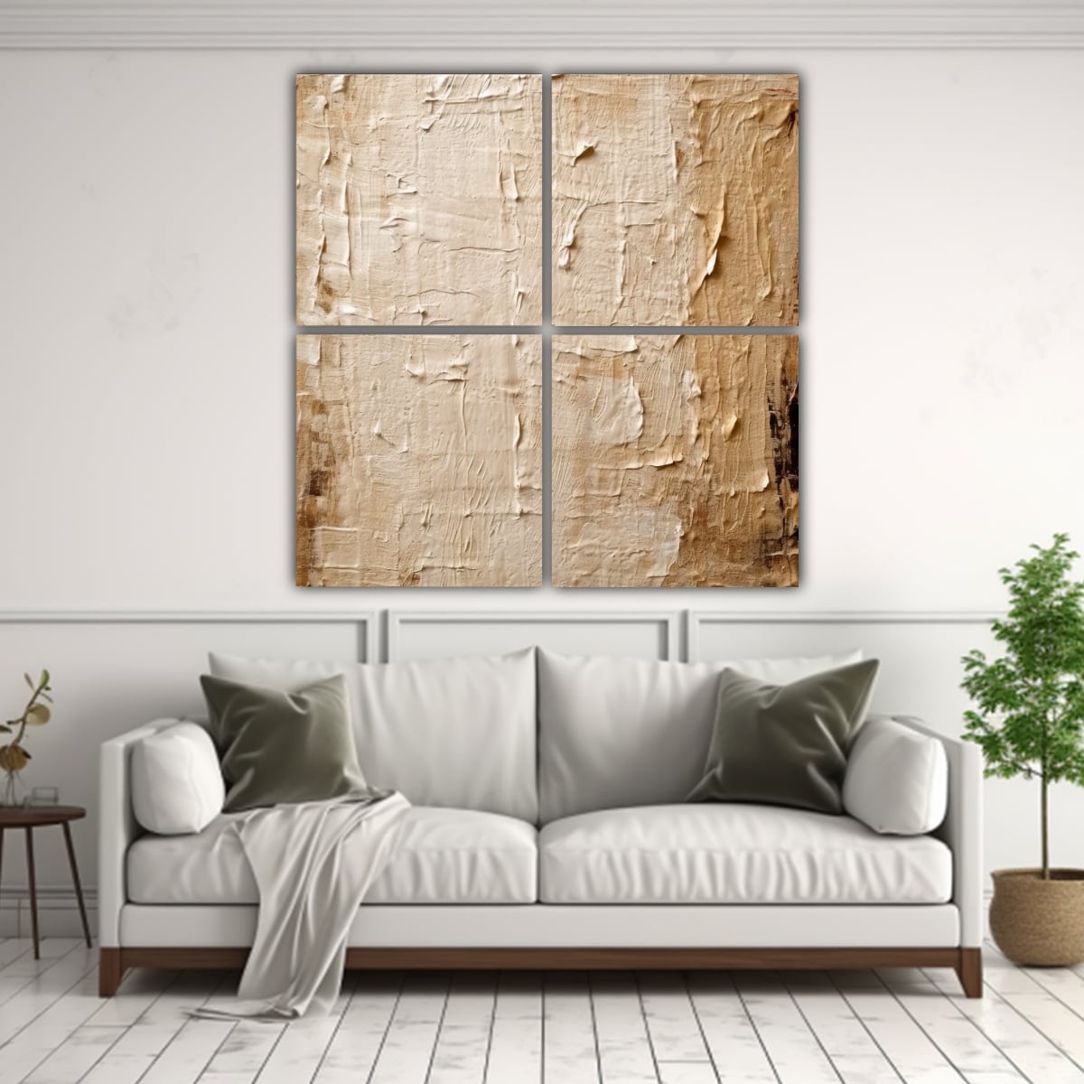CUATRO CUADROS DISEÑO INTENSO EN LIENZO CON 160X160 CM - 2