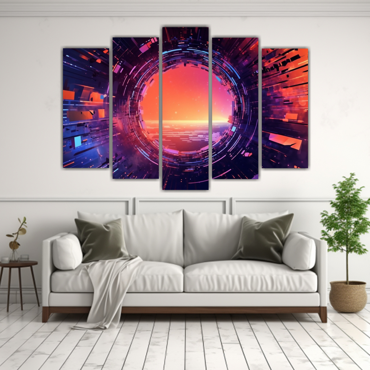 CONJUNTO DE CUADROS EN BASTIDOR ABSTRACTO 100X65 CM - 2