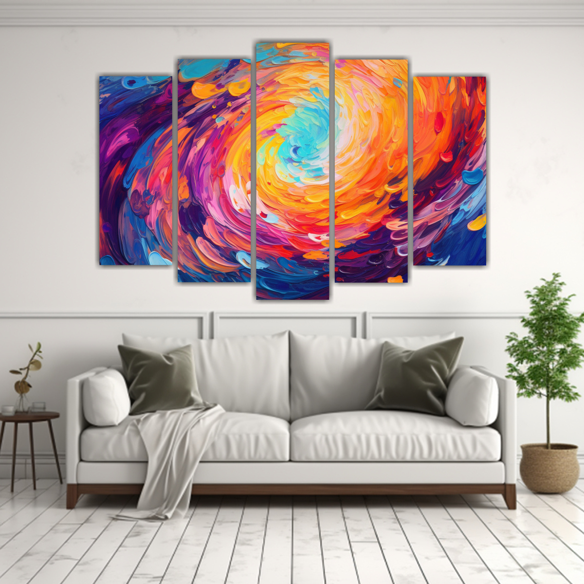 PINTURA ABSTRACTA COLORIDA ESTILO VANGUARDIA 150X100 CM - 2