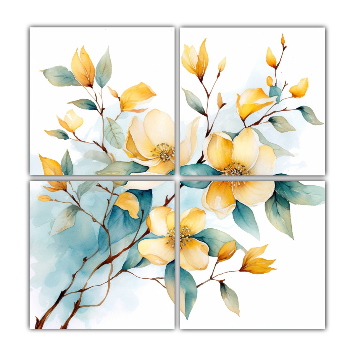 CUATRO RAMAS DE FLORES DE CORNEJO DE MÚLTIPLES 180X180 CM - 1