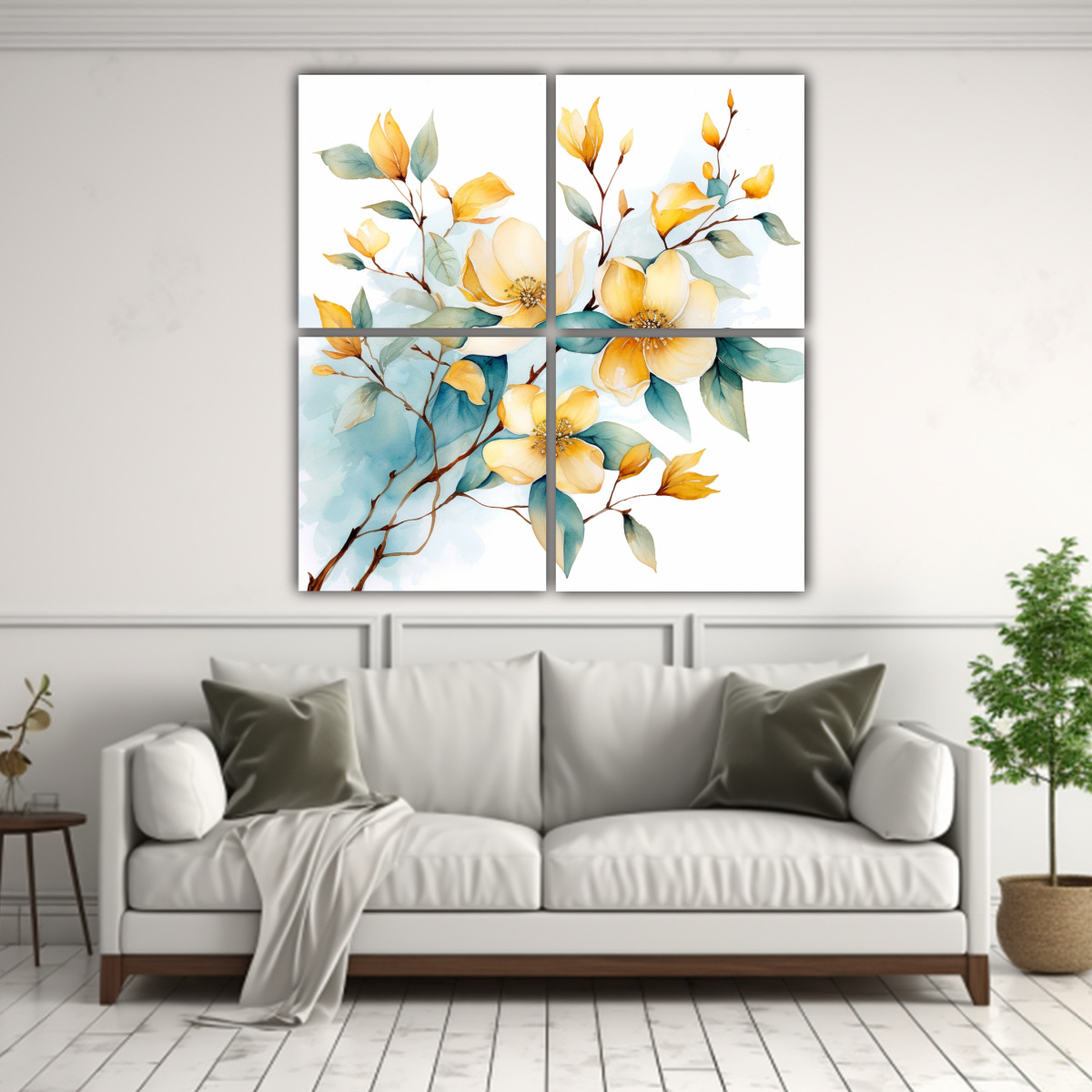 CUATRO RAMAS DE FLORES DE CORNEJO DE MÚLTIPLES 180X180 CM - 2