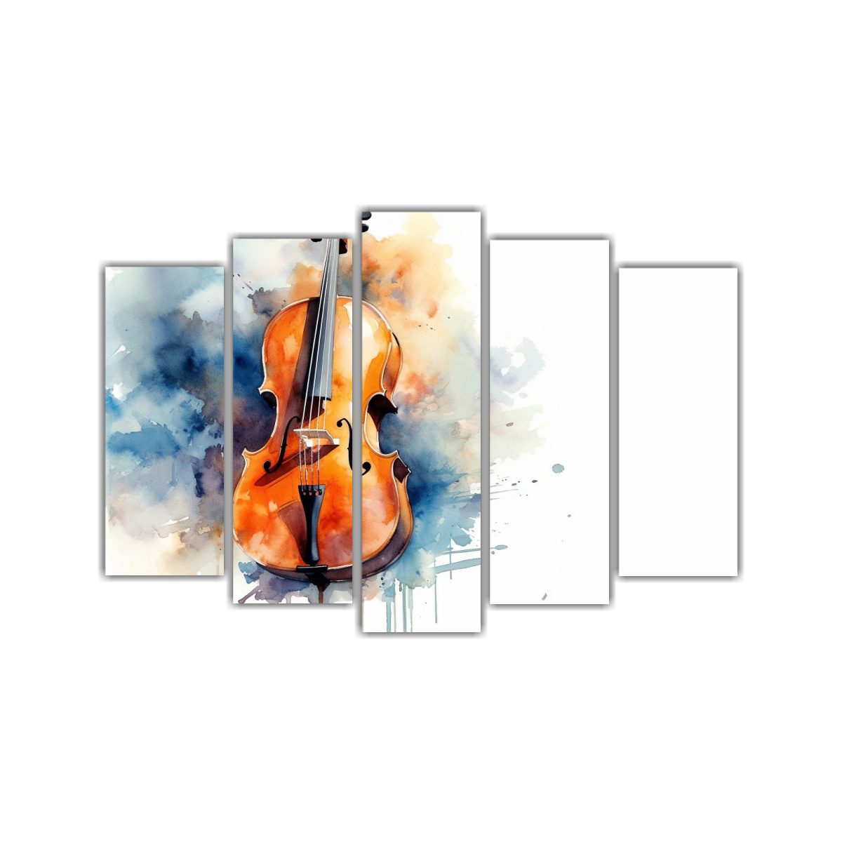 PINTURA ACUARELA CELLO EXPRESIVO, CINCO 150X100 CM - 1