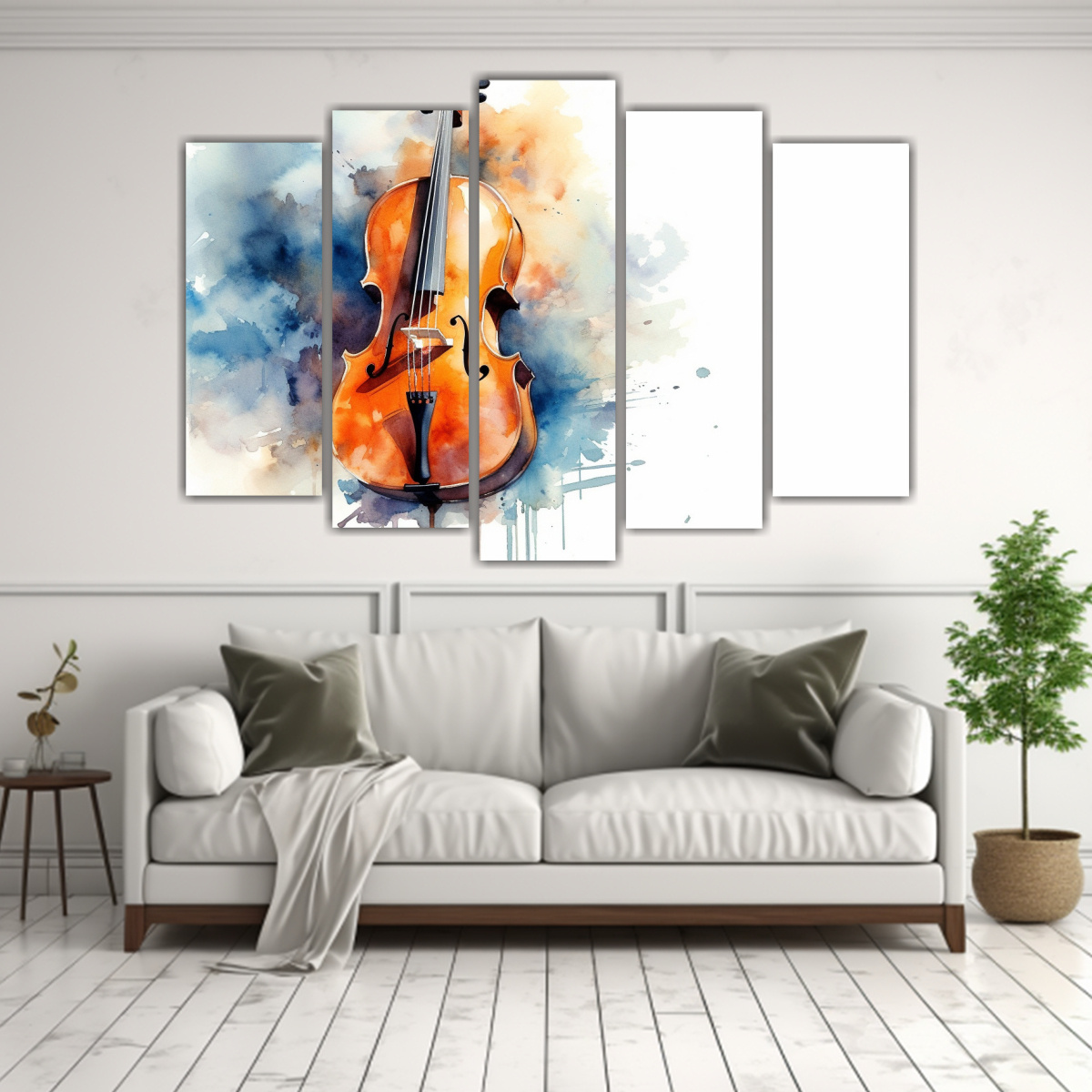 PINTURA ACUARELA CELLO EXPRESIVO, CINCO 150X100 CM - 2