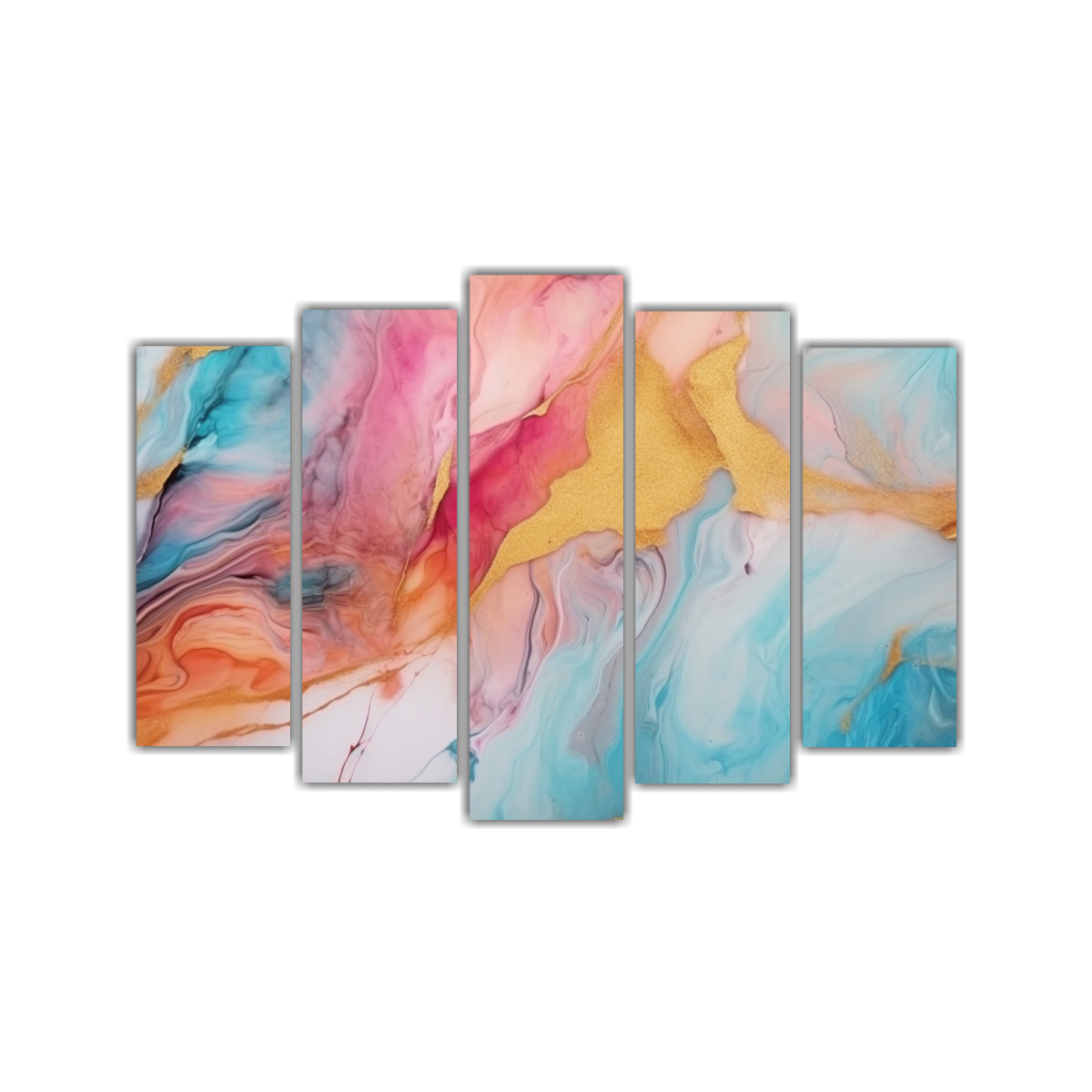 PINTURA ABSTRACTA DE LUJO EN TEXTURA FLUIDA EN 125X75 CM - 1
